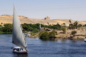Une felouque sur le Nil en &Eacute;gypte