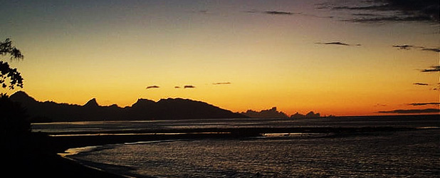 Coucher de soleil à Tahiti Coucher de soleil à Tahiti