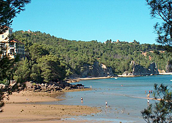 Plage de la Costa Azul &agrave; l'exterieur de Lisbonne
