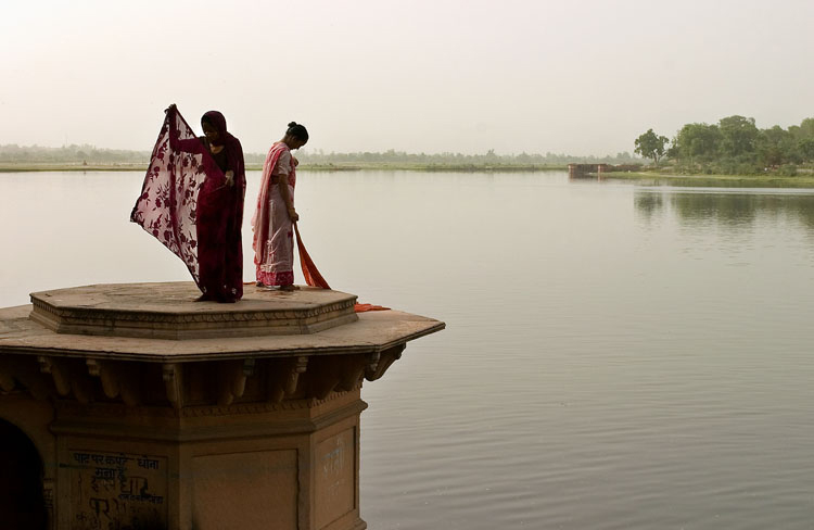 Au bord de la rivière Yamuna Mathura