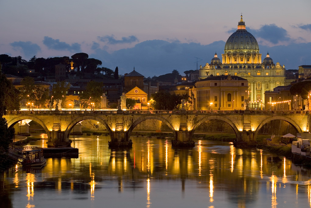 Pont Saint Ange de nuit