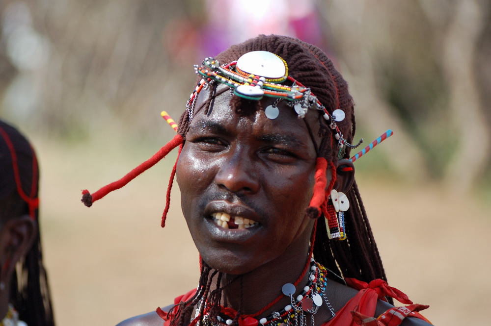 Portrait d'un homme de la tribu Masaï