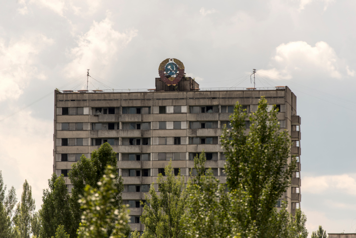 Hotel en ruine à Tchernobyl-Pripyat