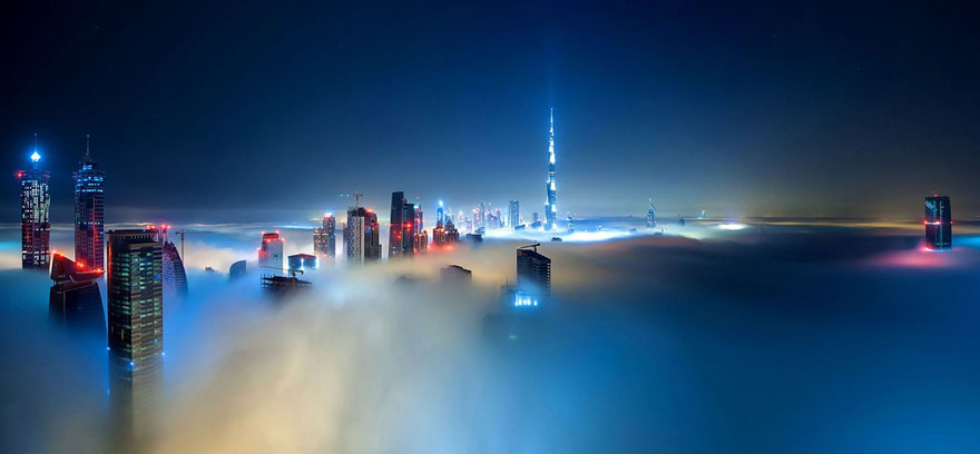 Les photos incroyables de Dubaï dans les nuages