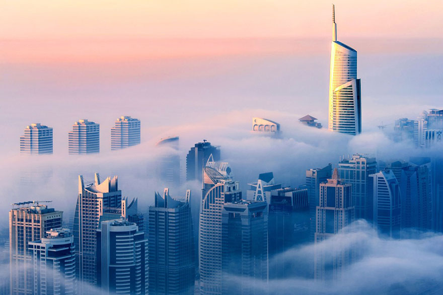 Les photos incroyables de Dubaï dans les nuages