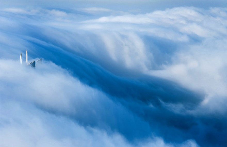 Les photos incroyables de Dubaï dans les nuages