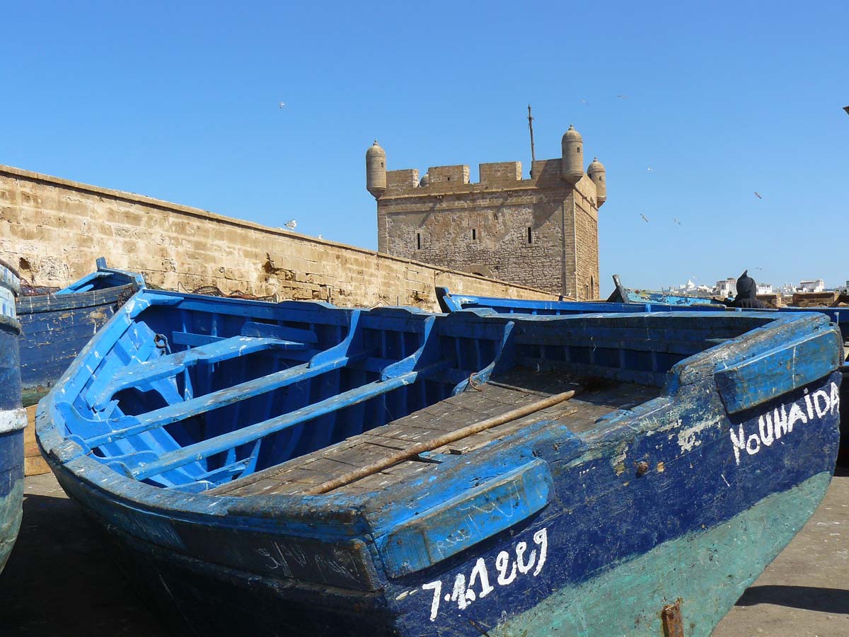 Essaouira sınırlarındaki Tekneler