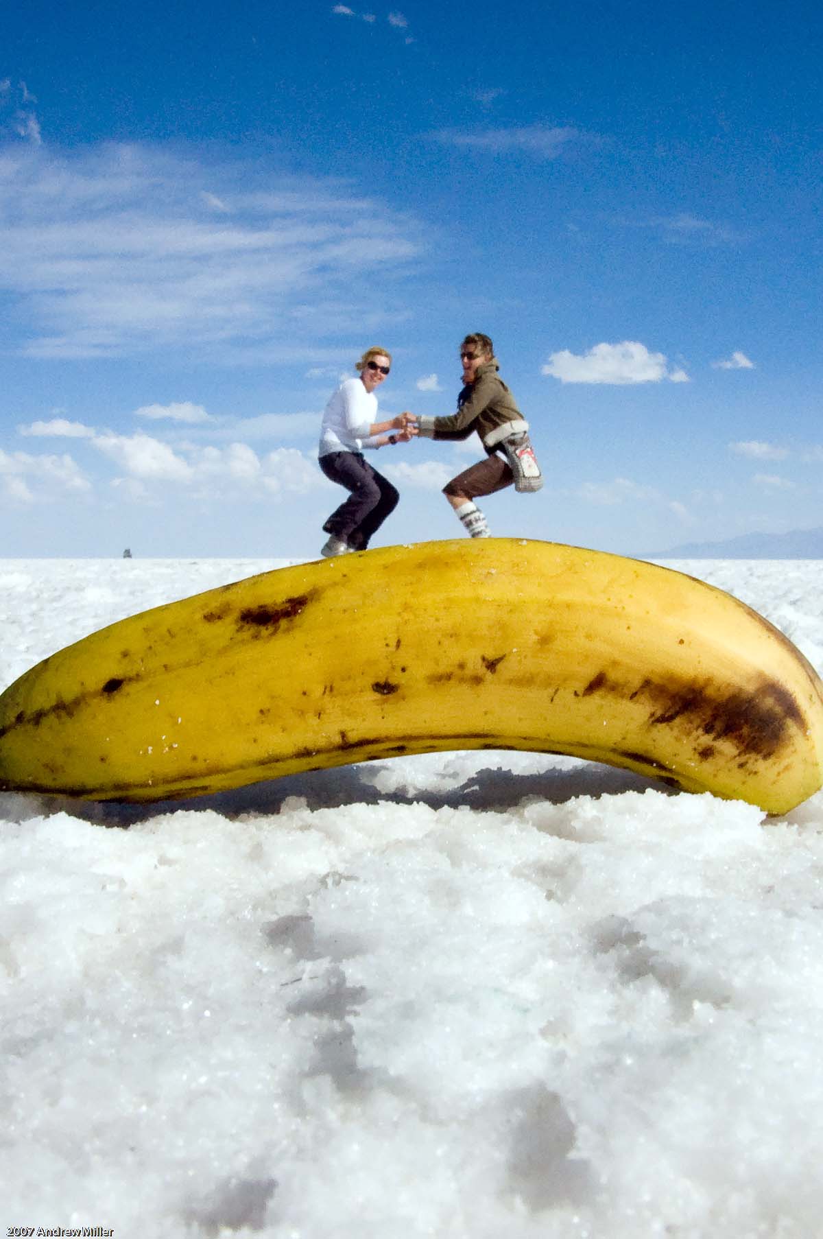 Drôle de photo au Salar d'Uyuni en Bolivie