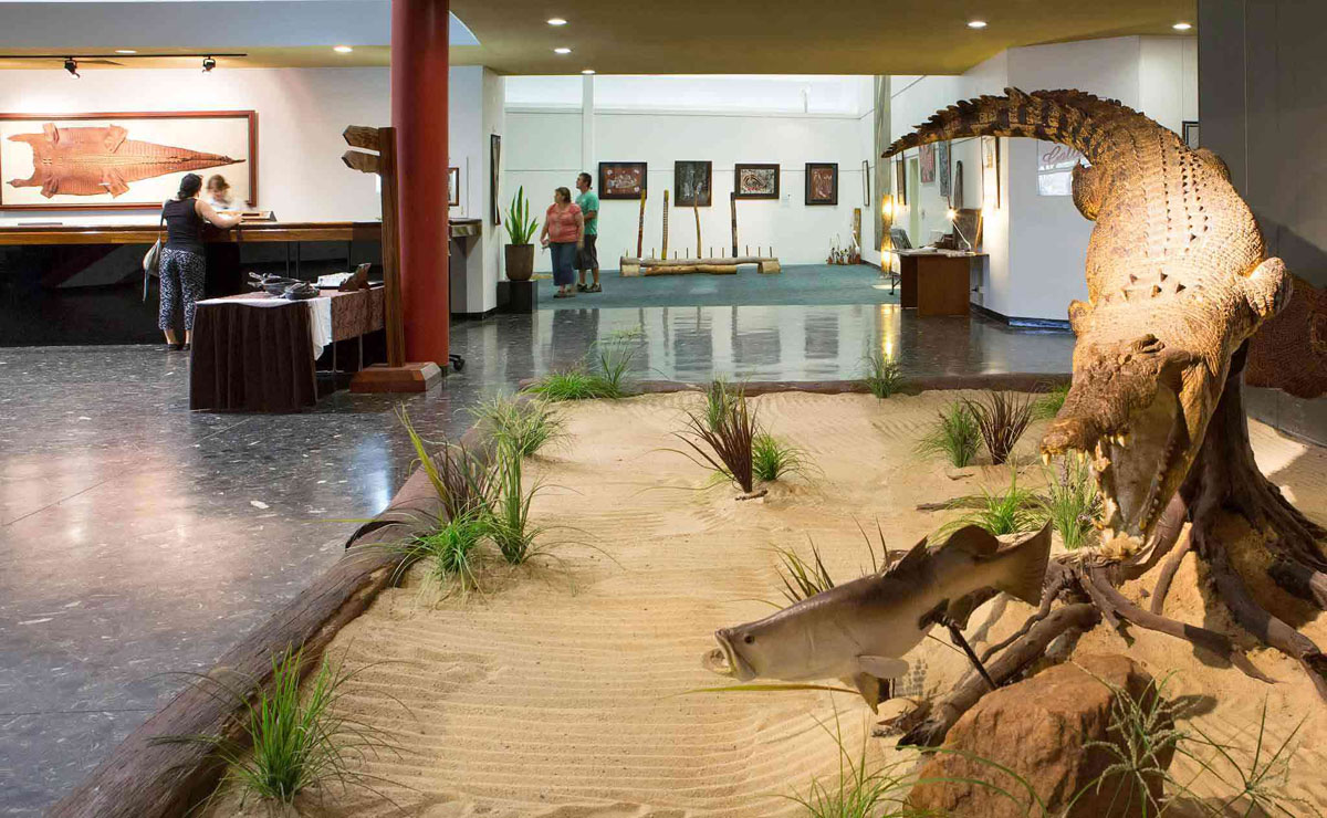 Hall d'accueil du Kakadu Crocodile Hotel, en Australie