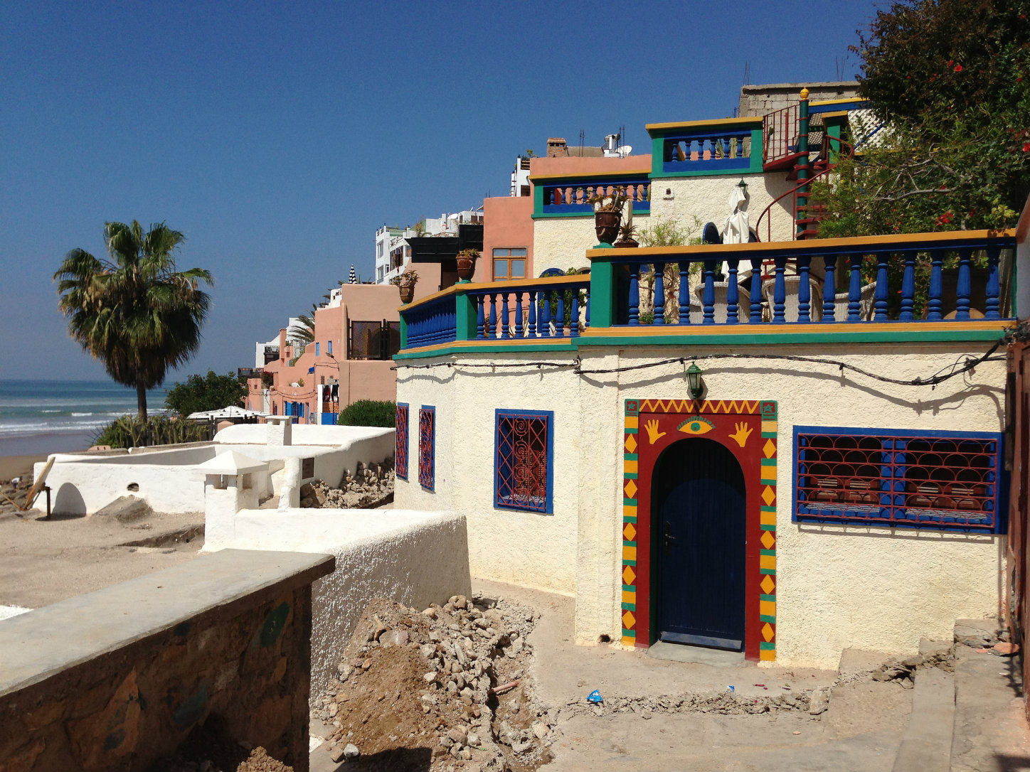 Maisons colorées à Agadir