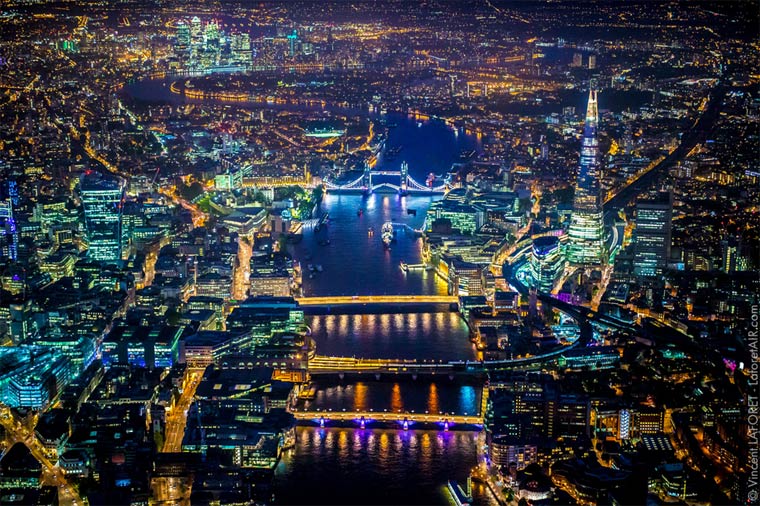 AIR London : les incroyables photos aériennes de Londres de Vincent Laforet