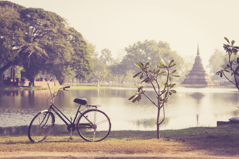 Travel back in time by bike in Sukhothai