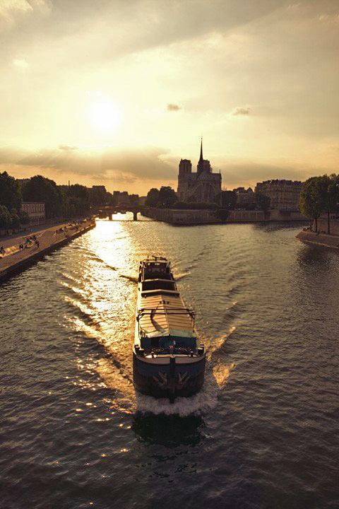 Bateau Mouche sur la Seine de nuit