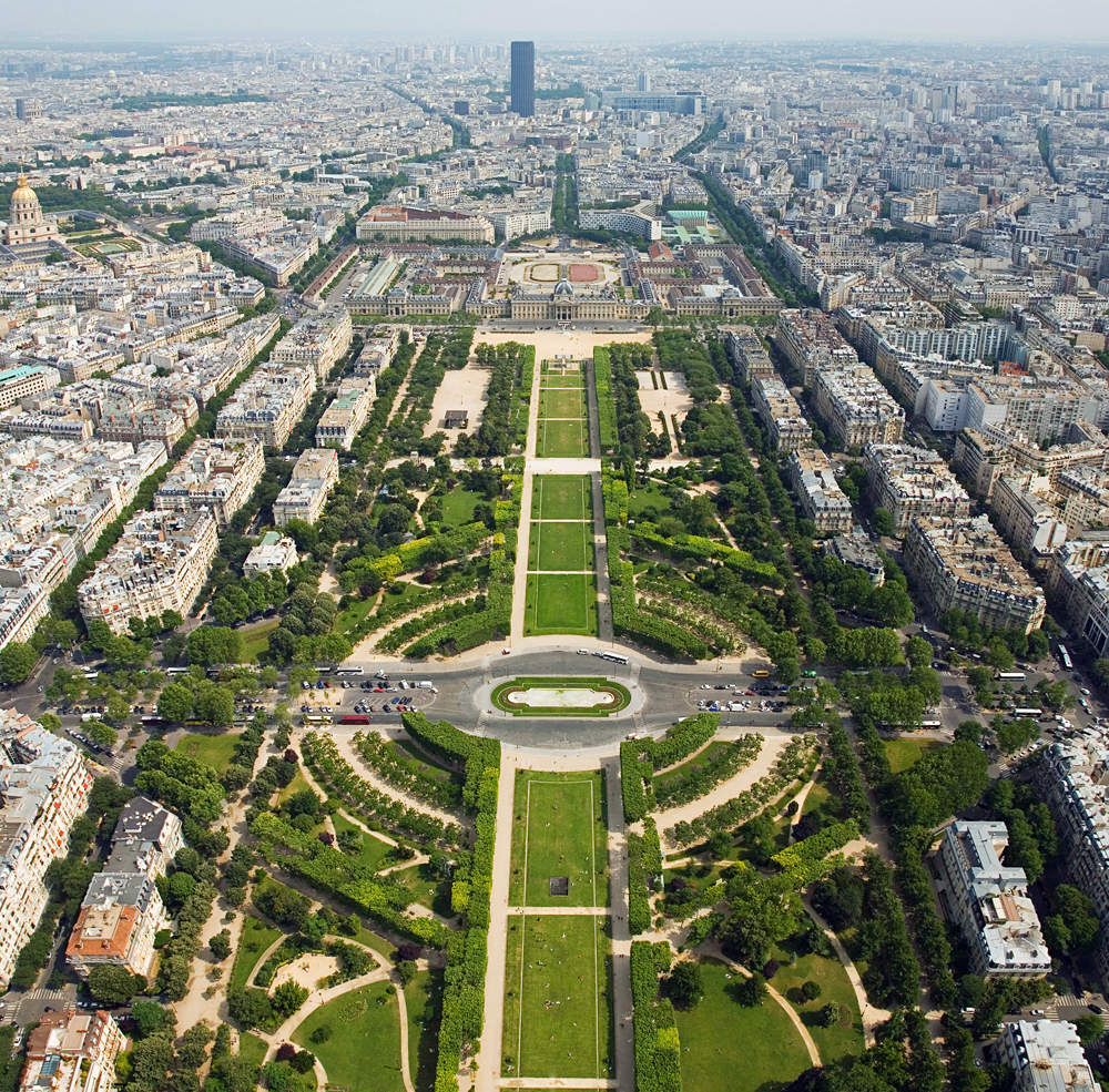 Champ de Mars, vue aérienne