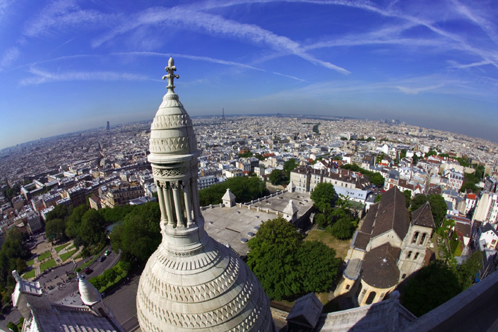 Vue aérienne de Paris depuis le Sacré Coeur