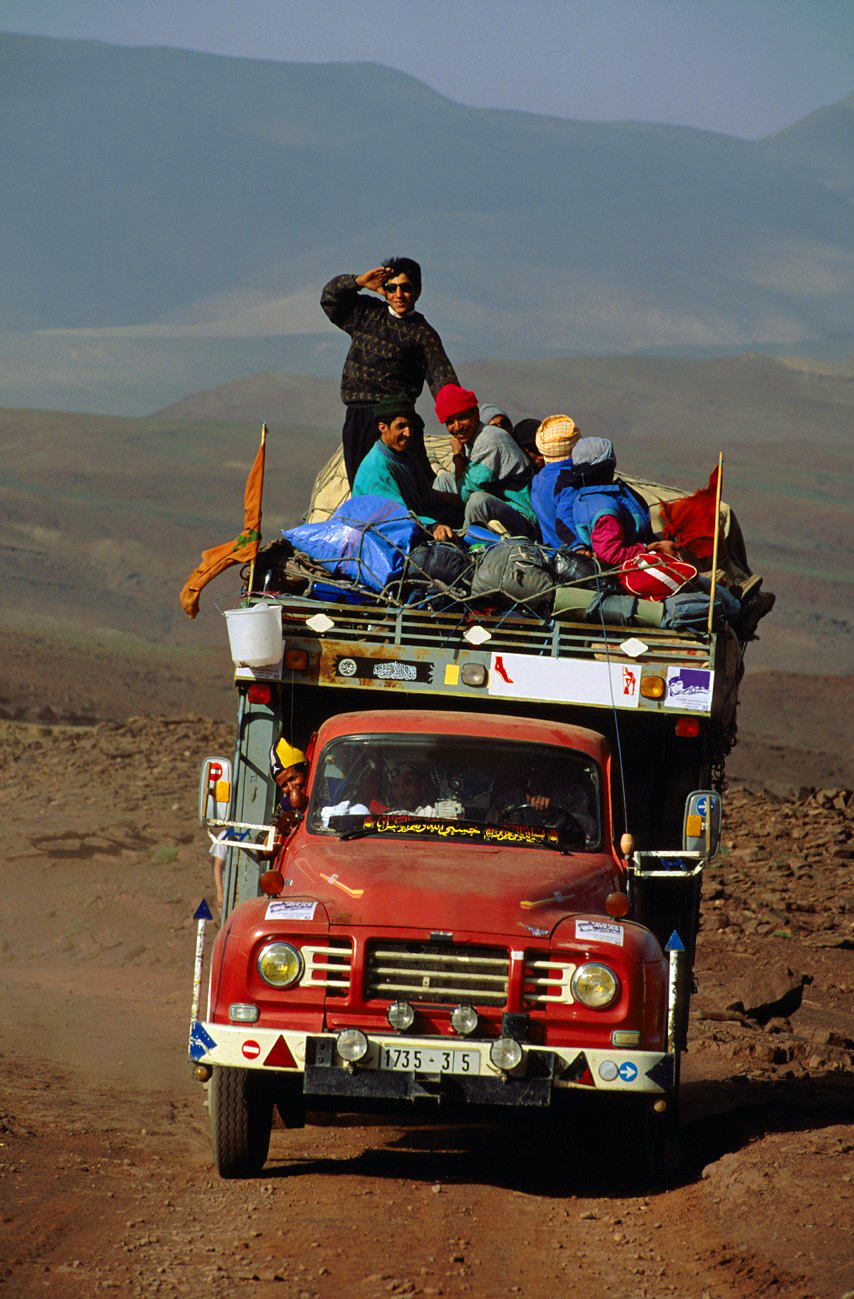 Taxi camion dans l'Atlas marocain