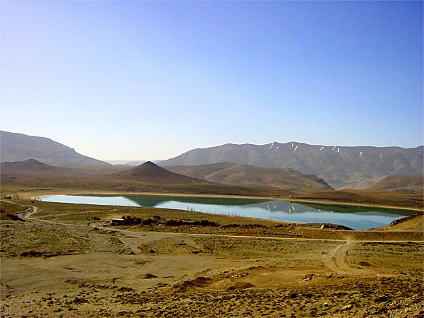 Engaged Lake in Tilsit in the Moroccan High Atlas