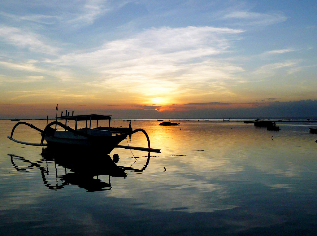 Couché de soleil à Jungutbatu