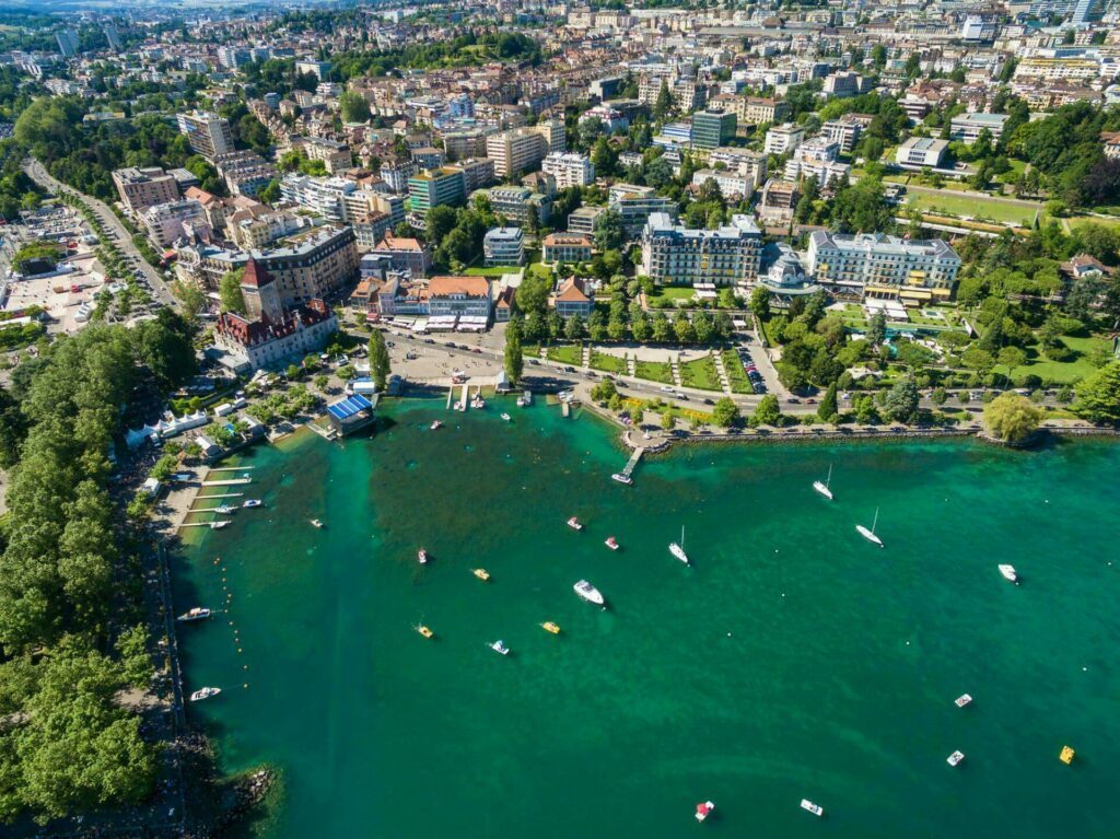 Vue sur Lausanne (Suisse)