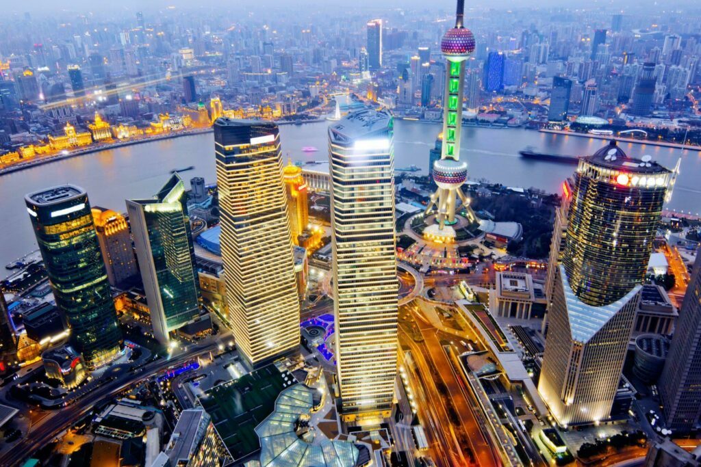 Shanghai la nuit buildings