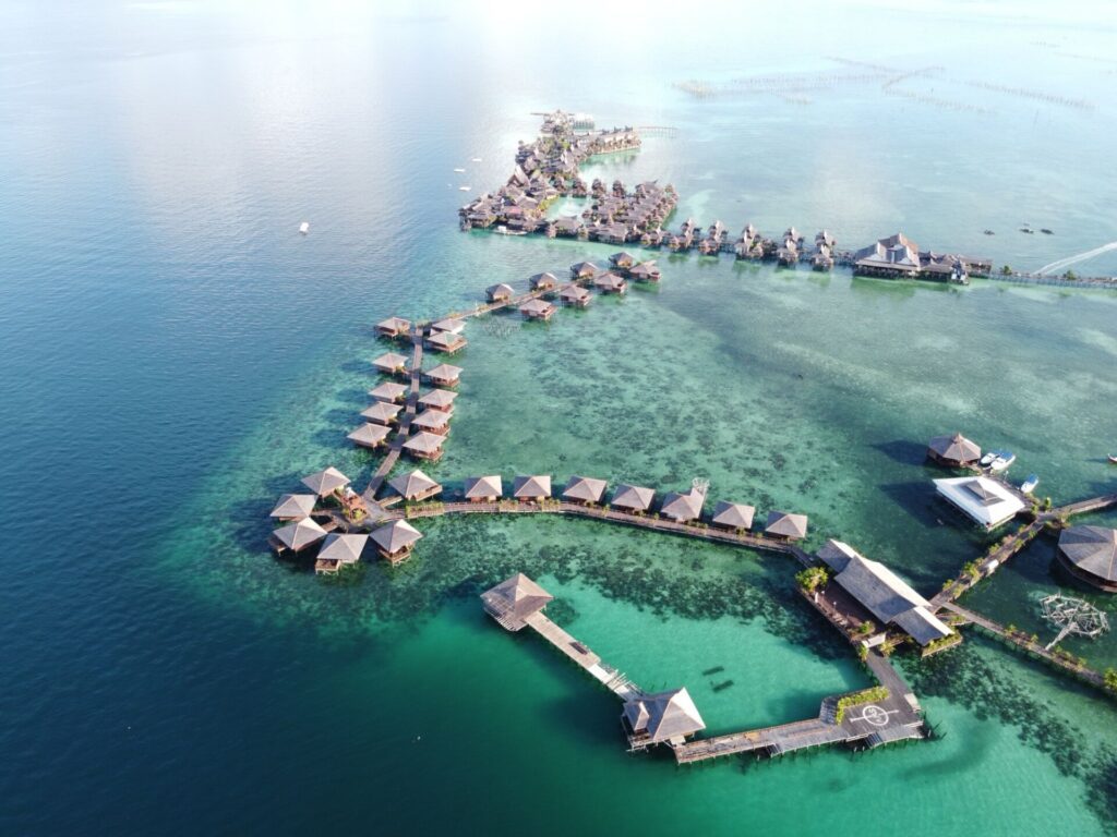 Un resort à Sabah en Malaisie, le genre d'hébergement pour un budget plus élevé