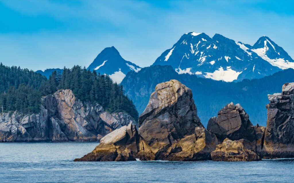 Un paysage du parc national des fjords de Kenai, en Alaska