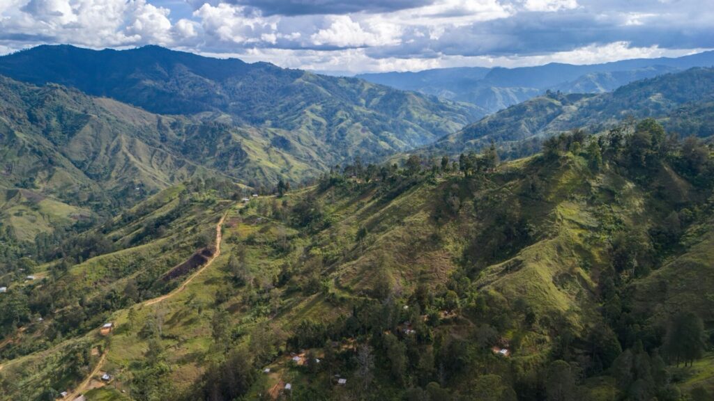 Massif montagneux des Highlands de Papouasie-Nouvelle-Guinée