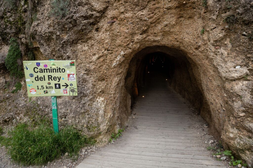 Panneau indiquant le début du sentier du Caminito del Rey