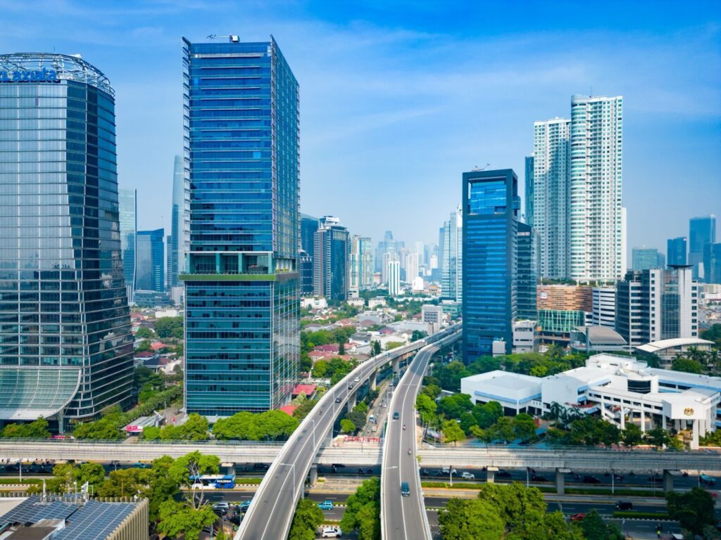 Vue sur Jakarta, capitale de l'Indonésie