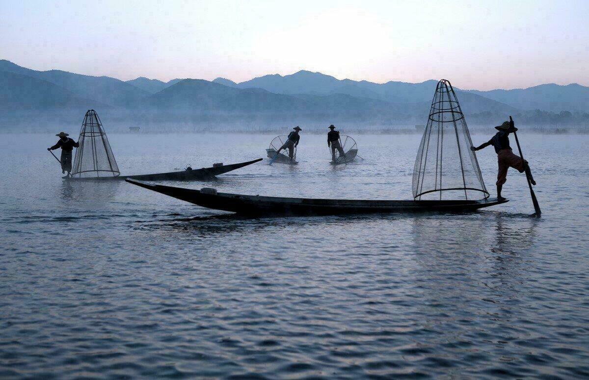 Pêcheurs sur le Lac Inle