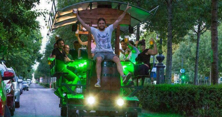 Beer bike à Budapest