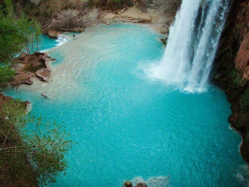 Eau turquoise des Havasu Falls