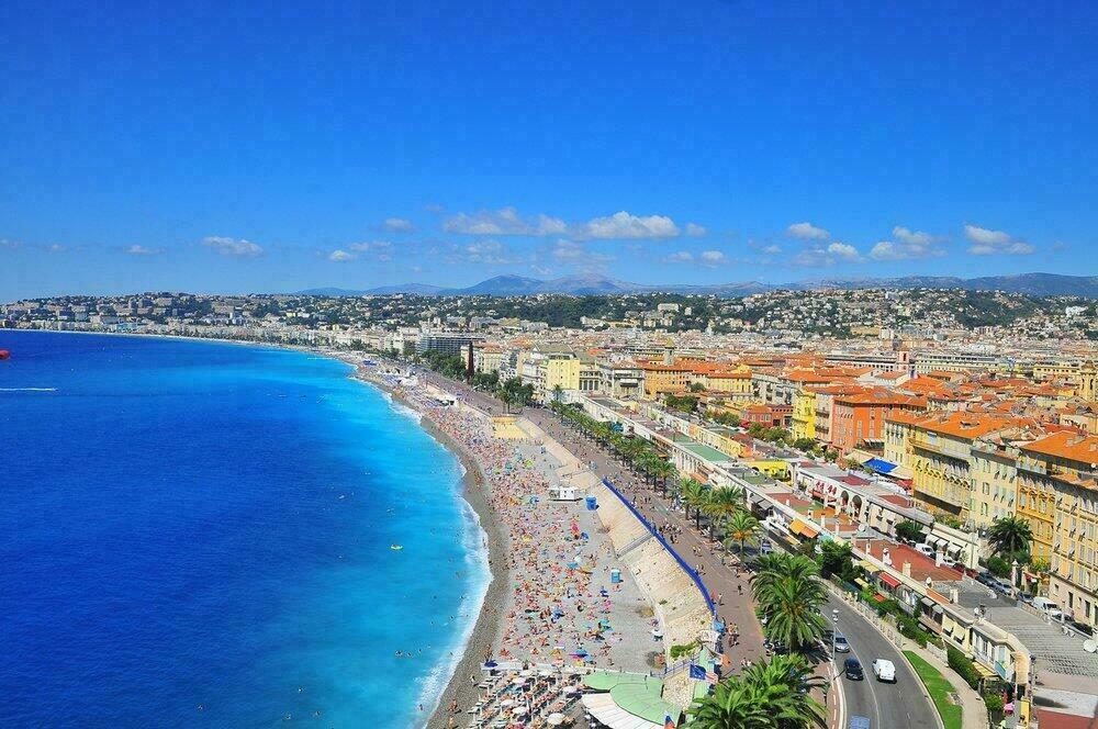 Promenade des Anglais et baie des Anges, Nice