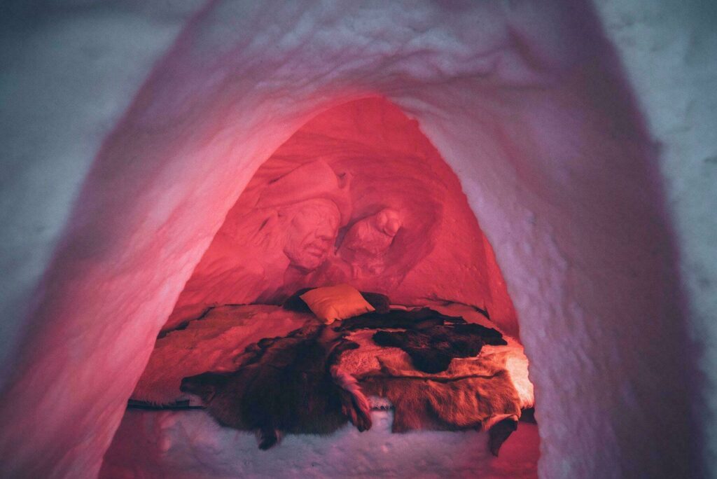 Chambre glacée du Village Igloo