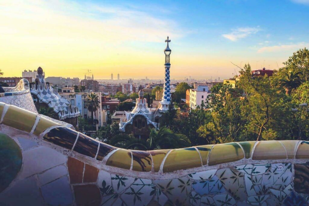 Vue sur Barcelone depuis le Parc Güell