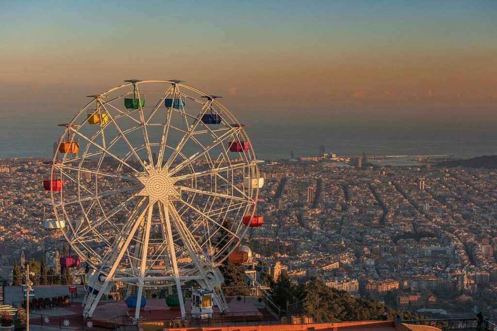 Vue depuis la colline de Tibidabo