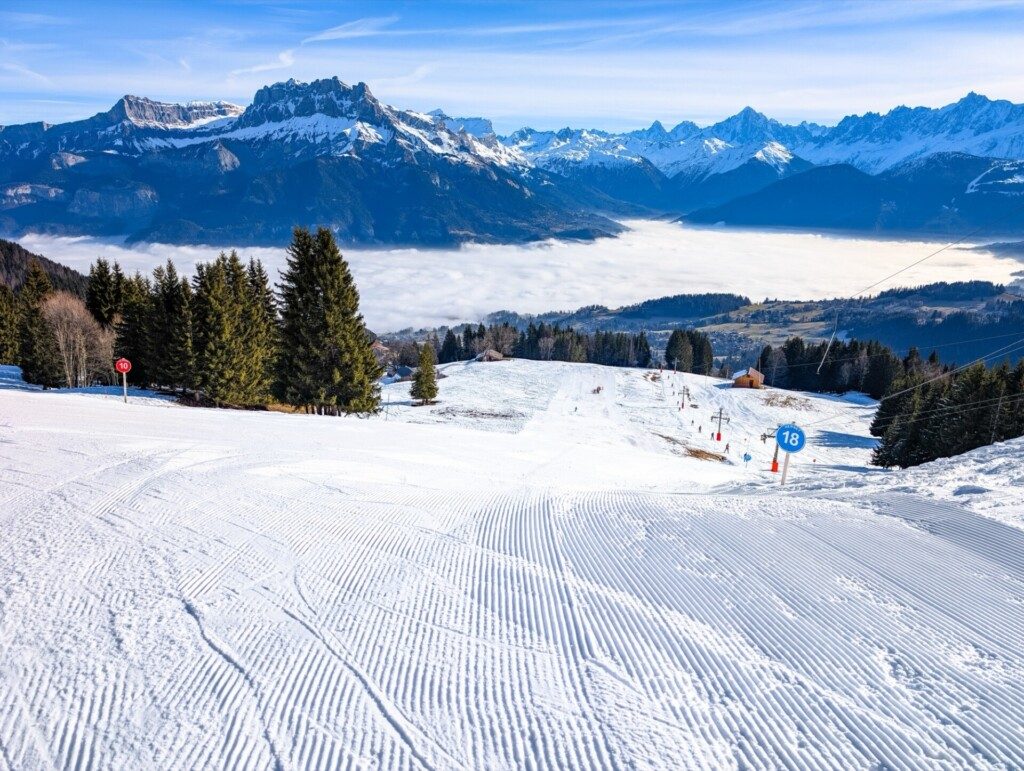 la station de ski de Cordon en Haute-Savoie dans les Alpes