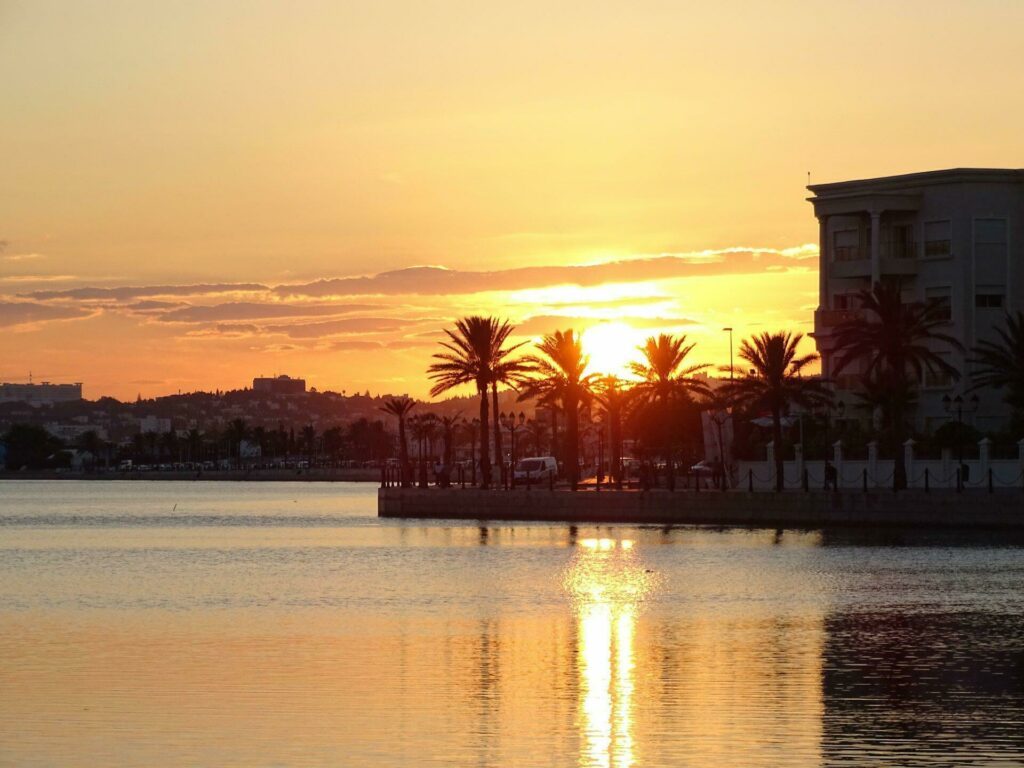 coucher de soleil à Tunis