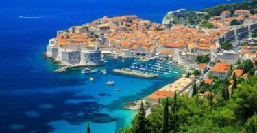 Dubrovnik Croatie port mer bleue