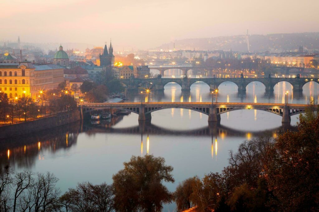 Prague pont charles fleuve