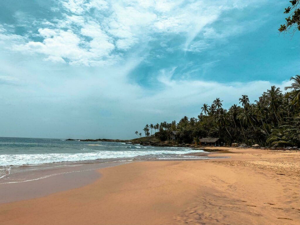 Une des plages du Sri Lanka