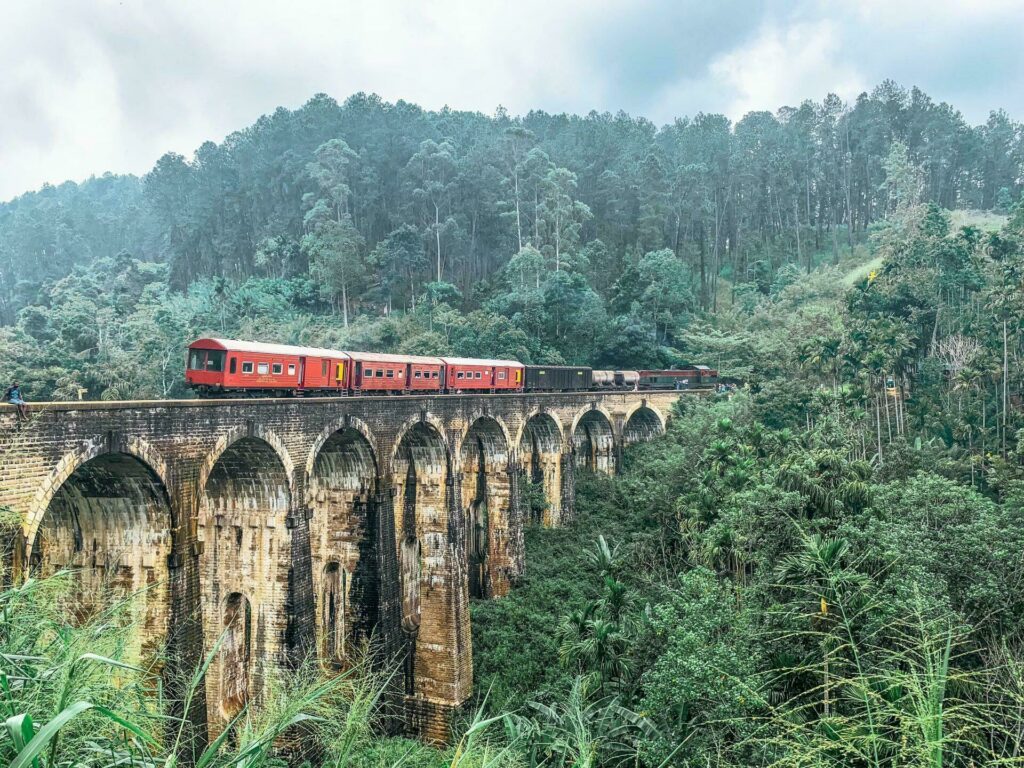 Riding the train in Sri Lanka