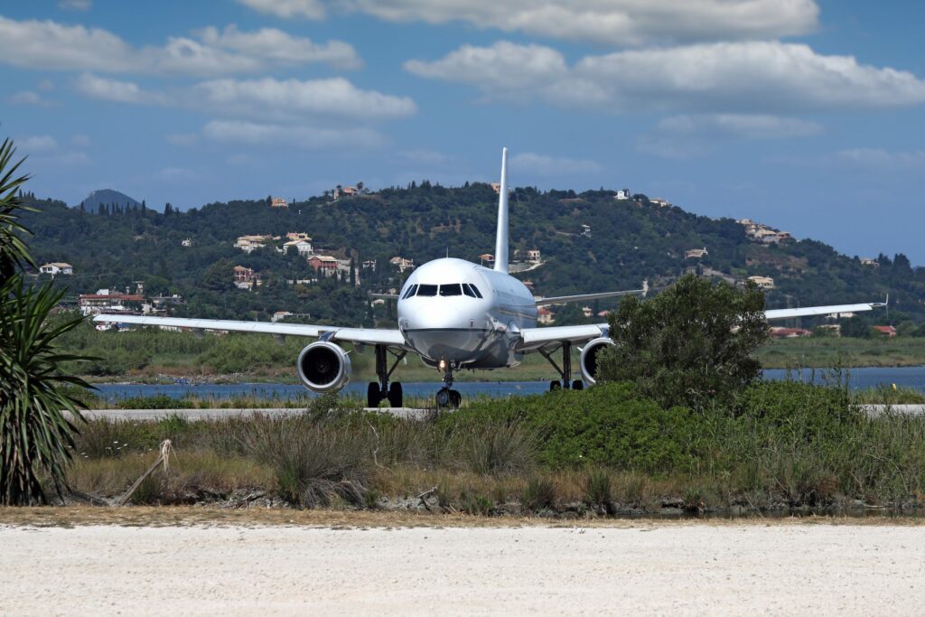 piste avion Corfou