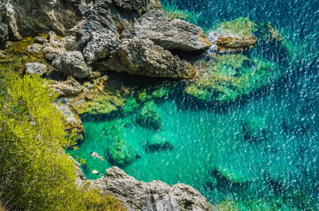 snorkeling à Corfou