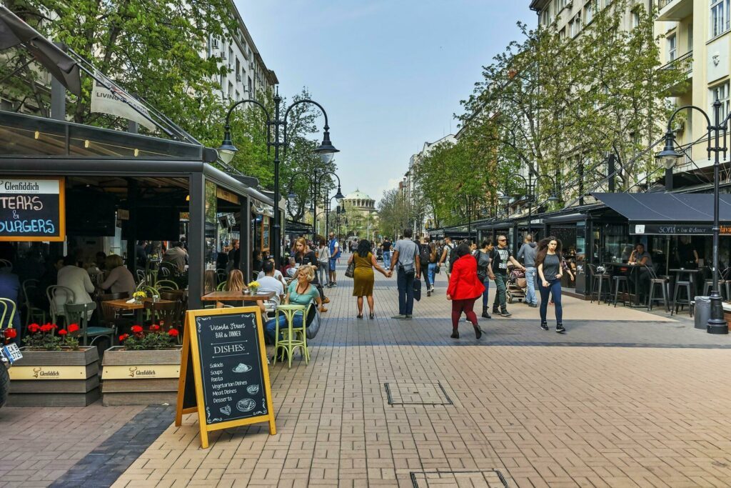 cafés boulevard Vitosha