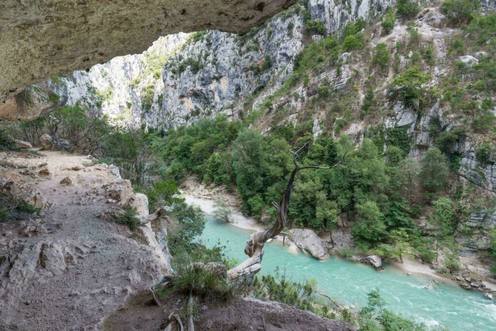 Sentier de l'Imbut, dans les gorges du Verdon