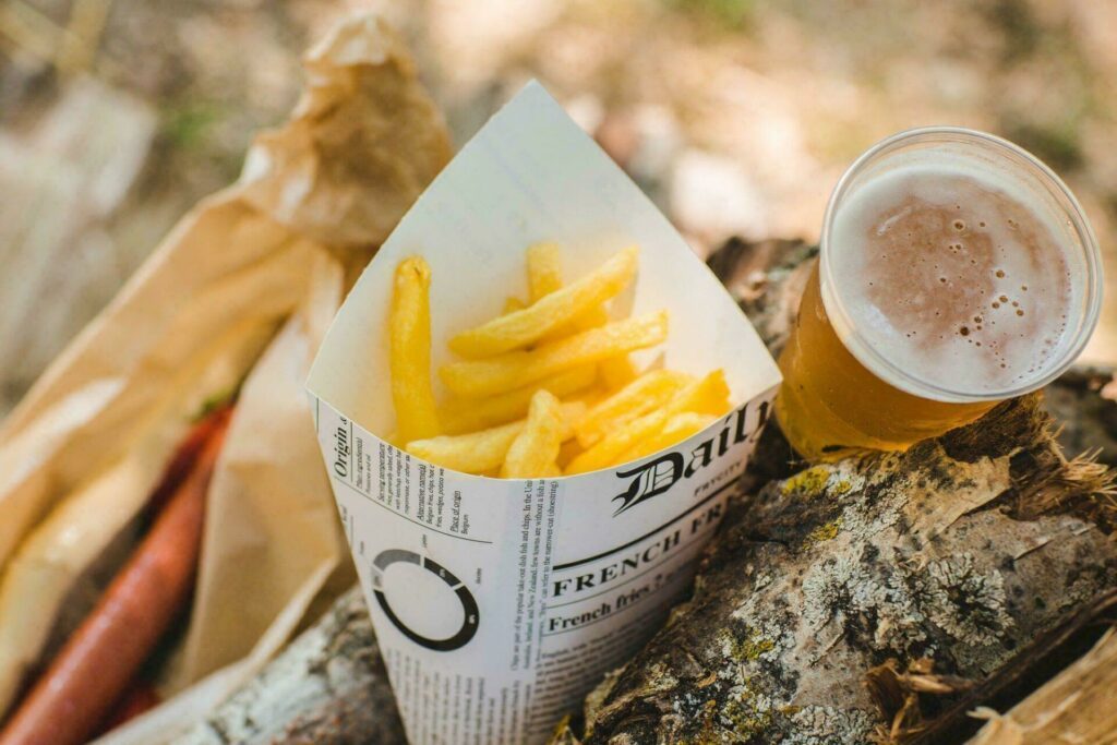 frites et bière à Lille