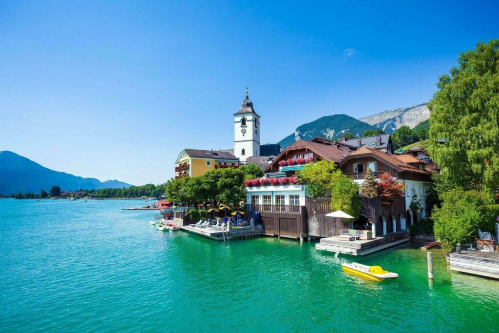 Lac Wolfgang paysages de l'Autriche