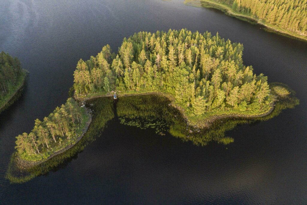 Un hébergement sur une île isolée