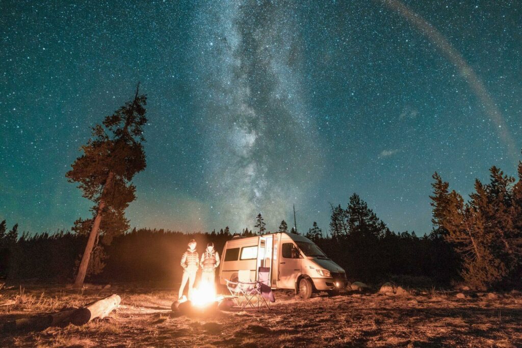 feu de camp Vanlife